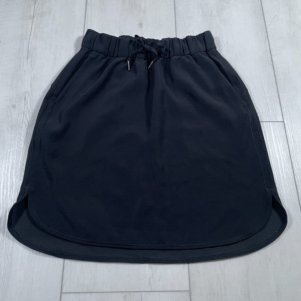 lululemon athletica Black Drawstring Mini Skirt